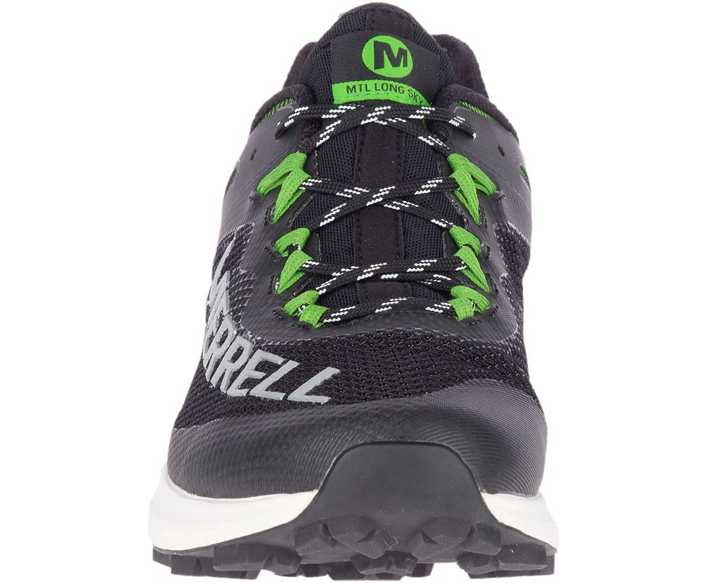 Buty Sportowe Merrell Męskie Czarne/Zielone - Mtl Long Sky - 713286-JVW